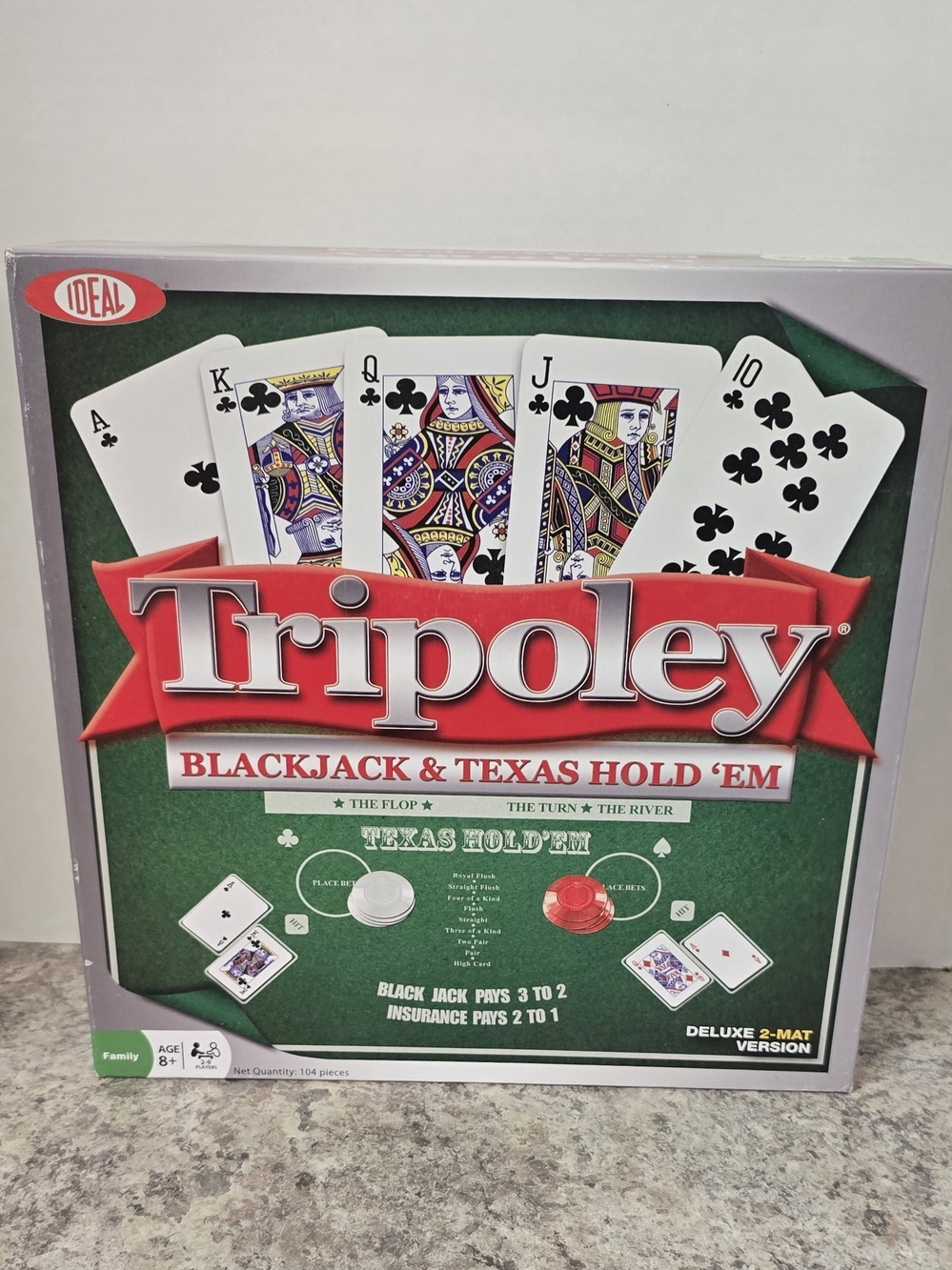 Tripoley Blackjack & Texas Hold 'Em Card Game - Green